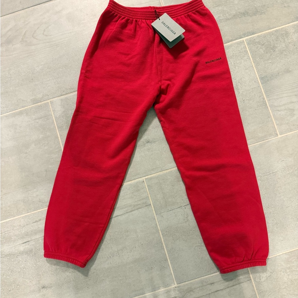 Balenciaga Kids Vibrant Red Joggers